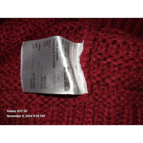 Elodie Bubble Sleeve Pullover Sweater sz Medium in Rust Red - Picture 7 of 7